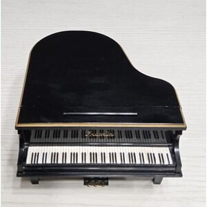 Vtg Radio Franklin Grand Piano Black Novelty Made In Japan AM‎ Tested Works 60s